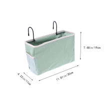2Pièces De Rangement Bleu En Feutre Pour Chevet Mesh