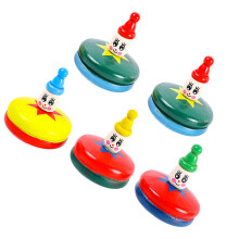 20Pièces Jouets Toupies En Bois Stables Colorées Pour Enfants