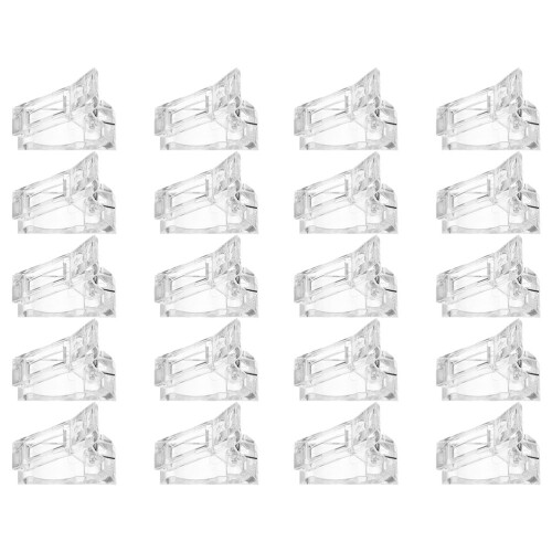 40Pièces Clips Fixation Ongles Transparent Outils Beauté
