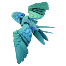 2Pièces Jouets Perroquet Vert 3D Imprime Decor Maison Bureau
