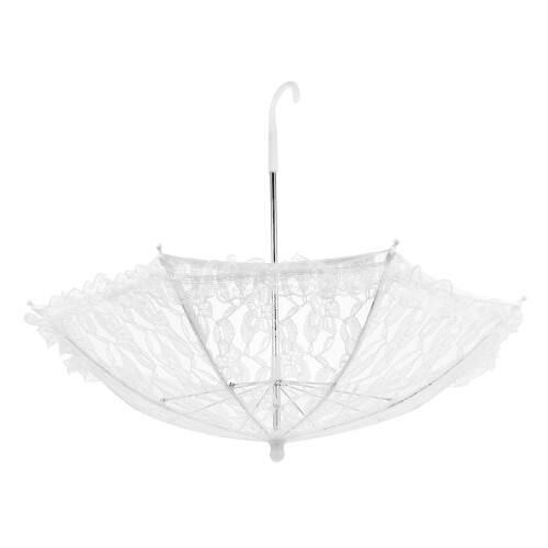 2Pièces Parasol Dentelle Robuste Pour Mariage Et Décor Élégant