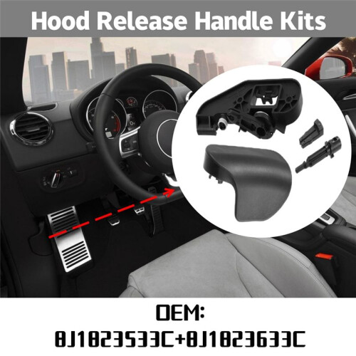 Lock Release Handle Mounting Bracket Kit 8J1823533C 8J1823633C for  TT TTS TTRS 2007-2014 1