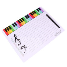 3Pièces Tableau Notes Musicales Plastique Réutilisable