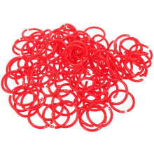 400Pièces Anneaux Rouges Plastique Pour Livres Et DIY