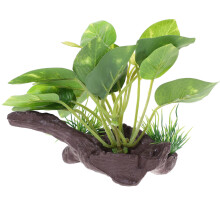 4Pièces Ornements Aquarium Violet Plantes Décoration