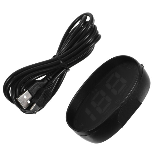 4Pièces Compteur Vitesse Digital Hud USB Pièce+abs Noir