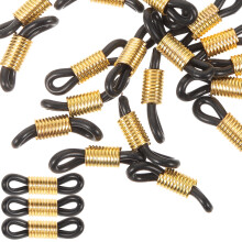 150Pièces Embouts Lunettes Silicone Et Métal Antidérapants Noir