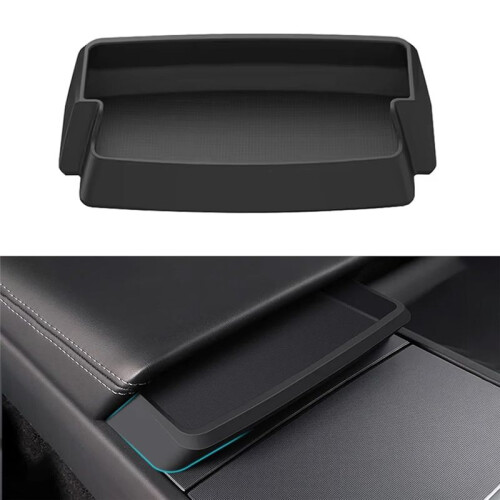 Center Console Armrest Storage Box for  Model Y Juniper Model 3 Highland Armrest Tray Silicone Accessories 1