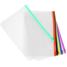 48Pièces Étuis Zippés PVC Couleurs Assorties Pour A5
