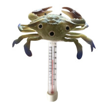 Pool Thermometer Floating Easy Read Large Size Pool Thermometer Ocean Animal Shaped Thermometer(Crab)