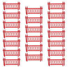 40Pièces Clôture Décorative Rouge Miniature En Plastique Durable
