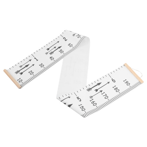 2Pièces Règle De Croissance Enfant Bois Tissu Décor Mur