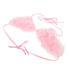 3Pièces Noués Rose Polyester Femme Parfaits Pour Sorties