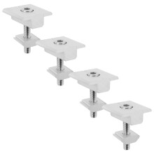 4Pièces -Milieu Aluminium Pour Panneaux Solaires Argentés Durable