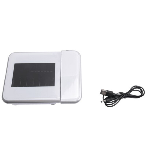 LED Digital Projection Alarm Clock Temperature Thermometer Desk  Date Display Projector Calendar Table Led Clock C 1