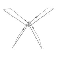 2Pièces Support Portable Pliable Argenté Pour Pique-Nique