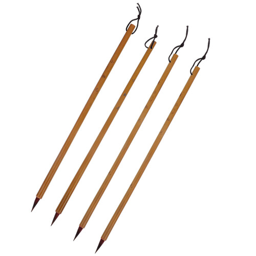 12Pièces Pinceaux Portable En Bambou Durable