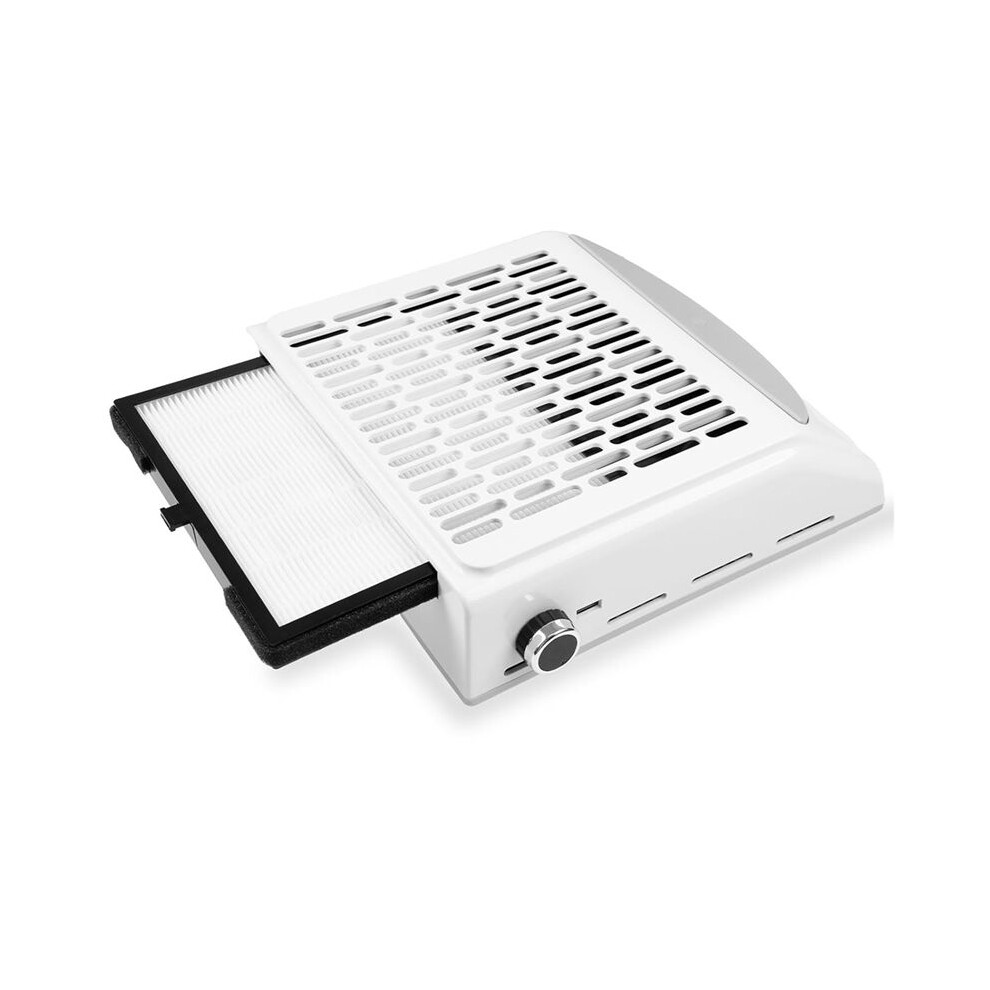 White Nail Dust Collector For Manicure, 100W Extractor Vacuum Dust Collector Powerful Nail Fan, Eu Plug
