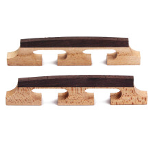 6Pcs Compensated Banjo Bridge Brown Maple for 6 Strings Guitar Ukulele