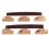 6Pcs Compensated Banjo Bridge Brown Maple for 6 Strings Guitar Ukulele 1