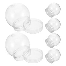 30Pcs DIY Supplies Transparent Plastic Snow Globes for Xmas Craft Use