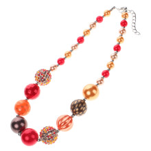 4Pièces Colliers Fille Thanksgiving Perles Décoratifs Mode Enfant