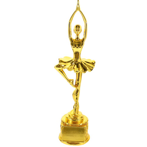 2Pcs Golden Dancing Performance Trophy Resin Dancer Trophy for Awards