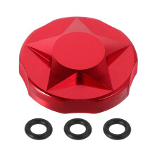 5Pcs Red Front Fork Cap for Bikes Aluminum Alloy Fork