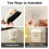 3.2gal/12L Compost Bin Kitchen for Counter Top or Under Sink, Plastic Hanging Trash Can with Lid, Wall Mounted 2