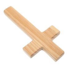 3St Wandkruis Bruin Handgesneden Christelijk Gebedsdecor