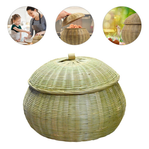 Wicker Mini Storage Basket with Lid - 11cm 2