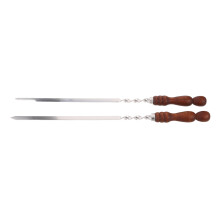 6St Stevige Rvs Kabob Spiesen, Platte Grillstok Voor Outdoor