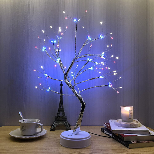 Bonsai Tree Light with Touch Switch, 108LED Multicolor Copper Wire String Lights, Battery/USB Powered, Compatible with DIY Artificial Tree Decor 2