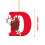 Christmas Ornament Acrylic Letter Personalized 3.9 in Red 2