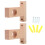 10Pièces Porte-Tringle En Bois Beige, Accessoire Maison 1