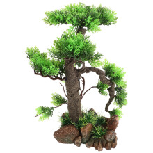 2Stk Aquarium Kunstpflanzen Bonsai Für Fischtank Natürliche