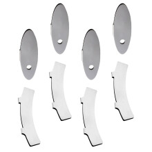 16Pièces Disques De Tout-Terrain Acier Inoxydable Argenté