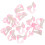 200Pièces Boucles Clip Rose Cadeau Idéal Pour Petites 1