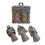 3Ensembles Boîtes À Prières Mini Résine Argentée Charme Triples 2