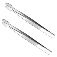 12Pièces Pinces Philatélie Argent Acier Pour Détails Délicats