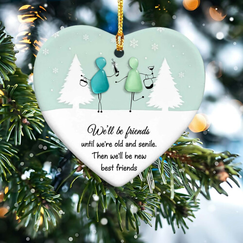 Hartvormig vriendschapsornament van zeeglas, 3,5 inch (9 cm). 2