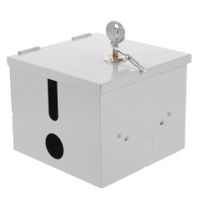 2Pièces Boîte Électrique Extérieure Argentée Antivol Durable