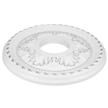 2Pièces Caches Plafond PVC Argent Médaillons Décoratifs Pour Lampe
