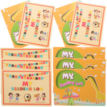50Pièces Carnets Lecture Enfants Motifs Cartoon Imprimés Colorés