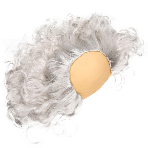 4Pièces Perruques Chauves Blanches Accessoires Cosplay Décoration