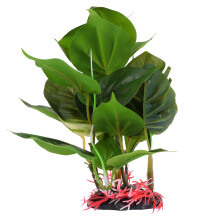 3Pièces Plantes Vertes Simulées Décor Sûr Pour Aquarium Terrarium