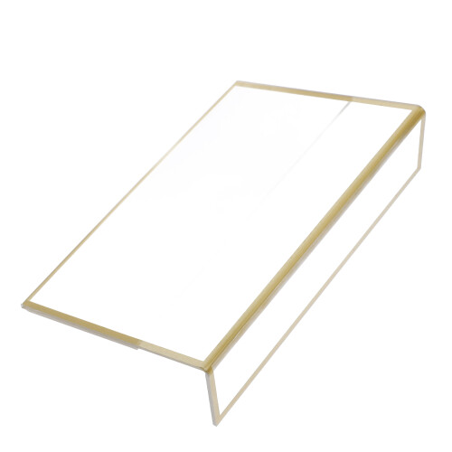 12Pcs Clear Acrylic Table Number Holder Vertical Slanted Display Stand