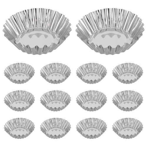 50Stk Kuchenformen Für , Wiederverwendbar, Silber