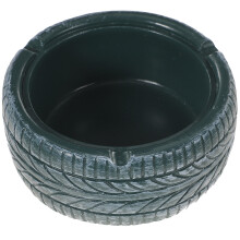 5Pcs Lightweight Resin Ashtray Green Tire Shape Home Office Ashtray