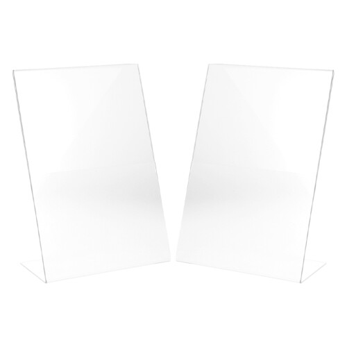2Pièces Support Prix L Forme Clair Pour Étiquette De Magasin